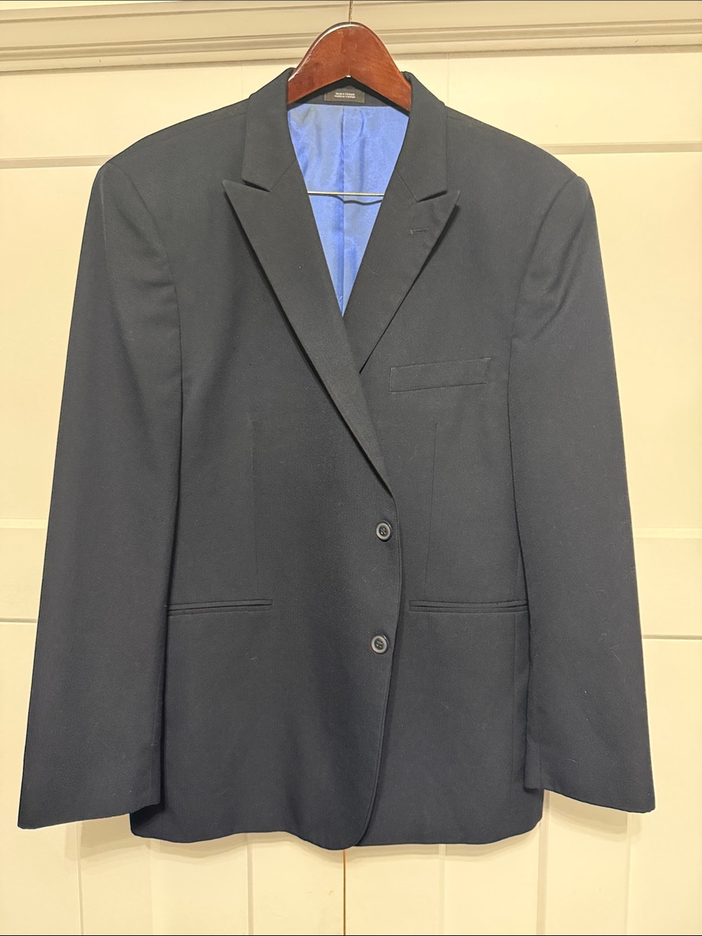 JF J.Ferrar Men's Navy Blue Blazer Sport Coat Jacket
